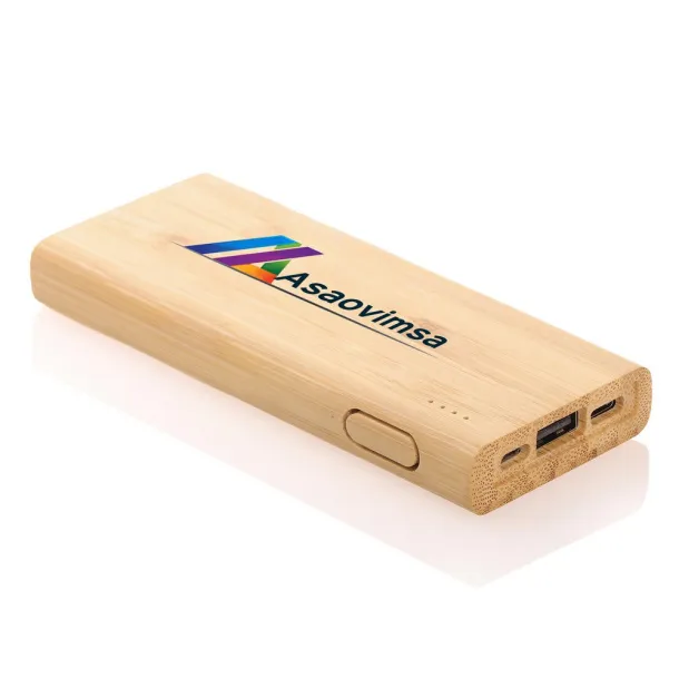  B'RIGHT prijenosna baterija od bambusa, 5 000 mAh wood
