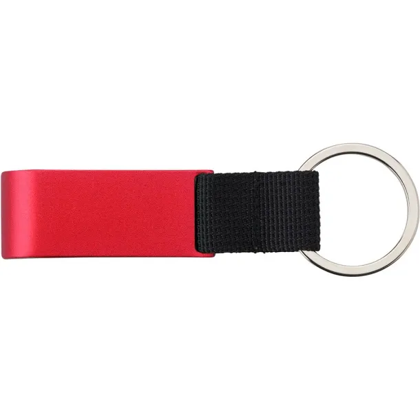  Keyring, bottle opener and shopping cart coin Crvena