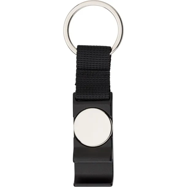  Keyring, bottle opener and shopping cart coin Crna