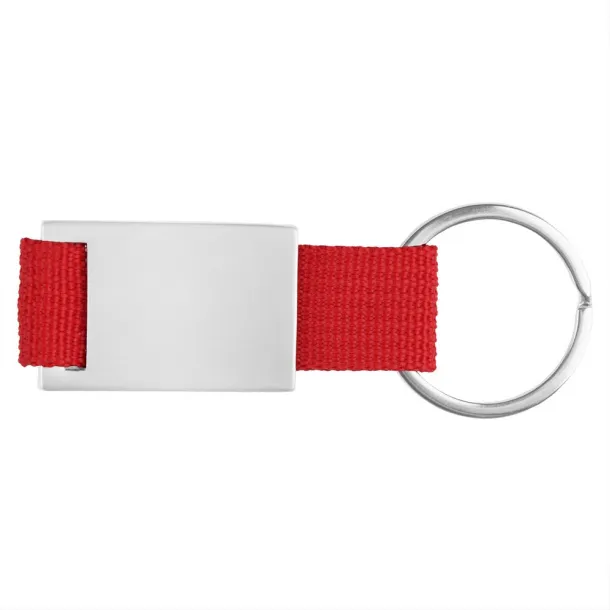  Keyring with metal badge Crvena