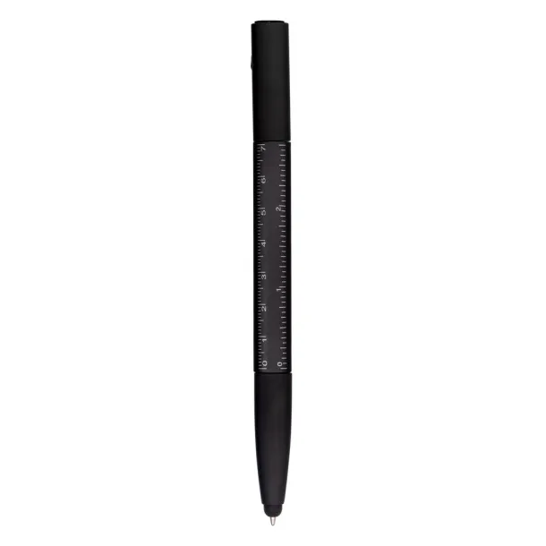  Multifunctional tool, ball pen, screen cleaner, ruler, phone stand, touch pen, screwdrivers Crna
