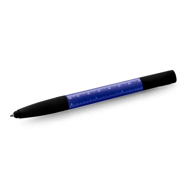  Multifunctional tool, ball pen, screen cleaner, ruler, phone stand, touch pen, screwdrivers navy blue