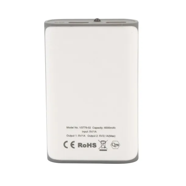  Prijenosna baterija 6000 mAh Bijela