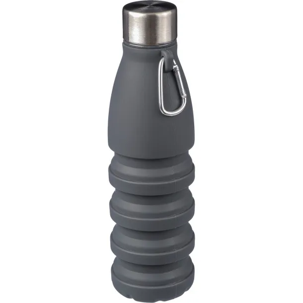  Sklopiva sportska boca s karabinerom, 550 ml Crna