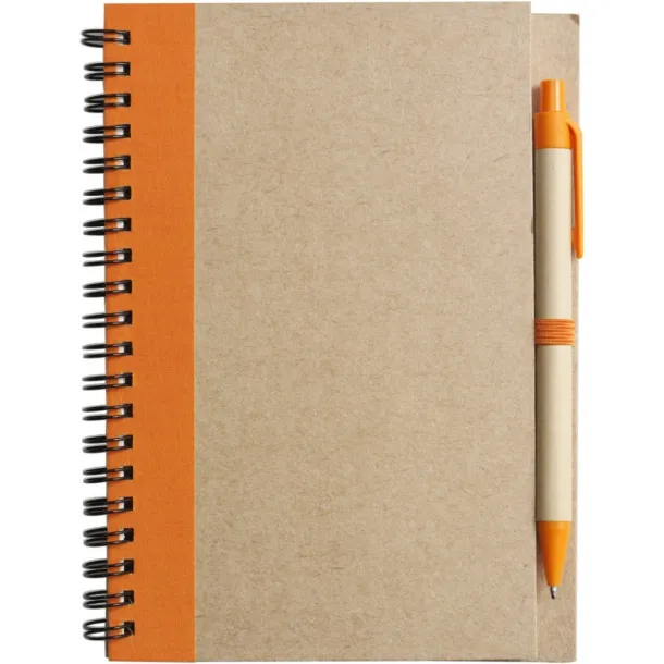  Notebook approx. A5 with ball pen Narančasta