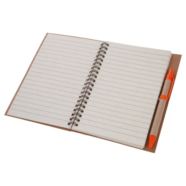  Notebook approx. A5 with ball pen Narančasta