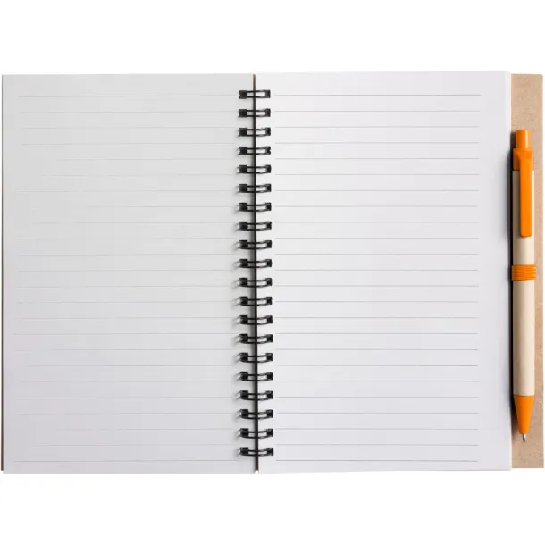  Notebook approx. A5 with ball pen Narančasta