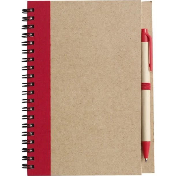  Notebook approx. A5 with ball pen Crvena