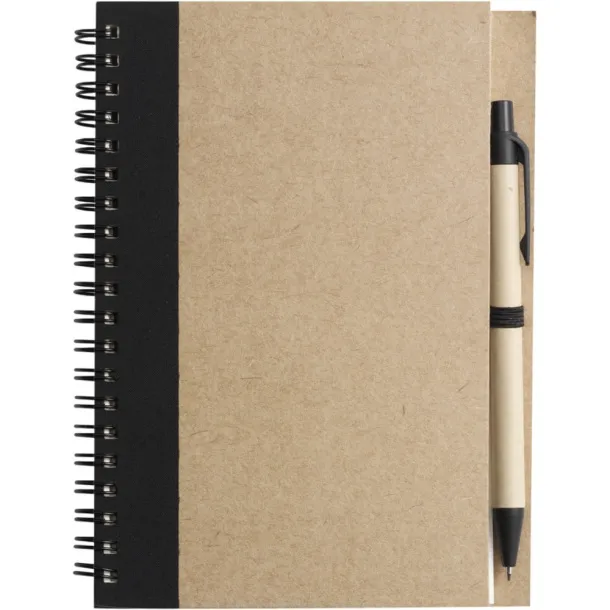  Notebook approx. A5 with ball pen Crna