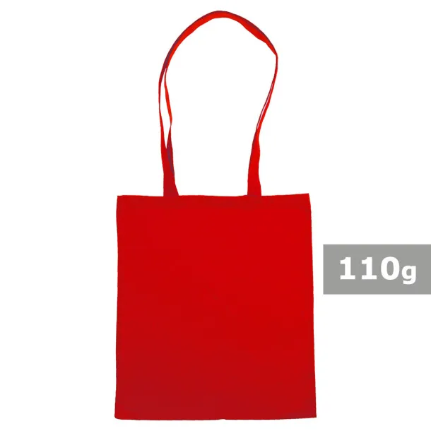  Pamučna torba za kupovinu, 110 g/m2 Crvena