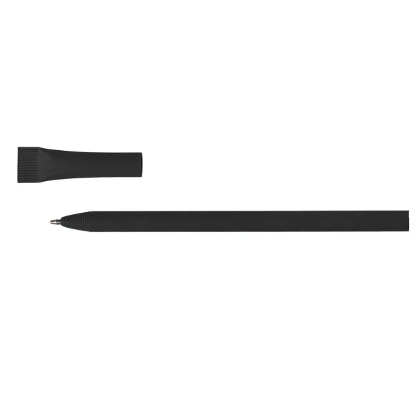  Ball pen made of rolled paper with cap Crna