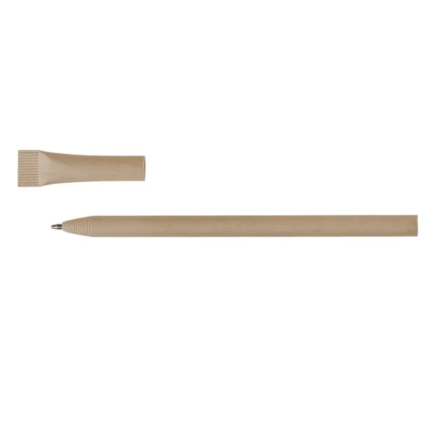 Ball pen made of rolled paper with cap Neutral