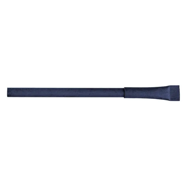  Ball pen made of rolled paper with cap navy blue