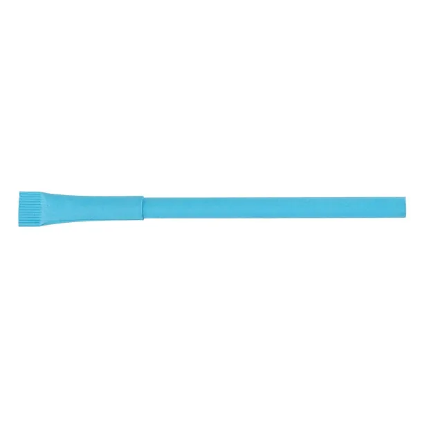  Ball pen made of rolled paper with cap Plava