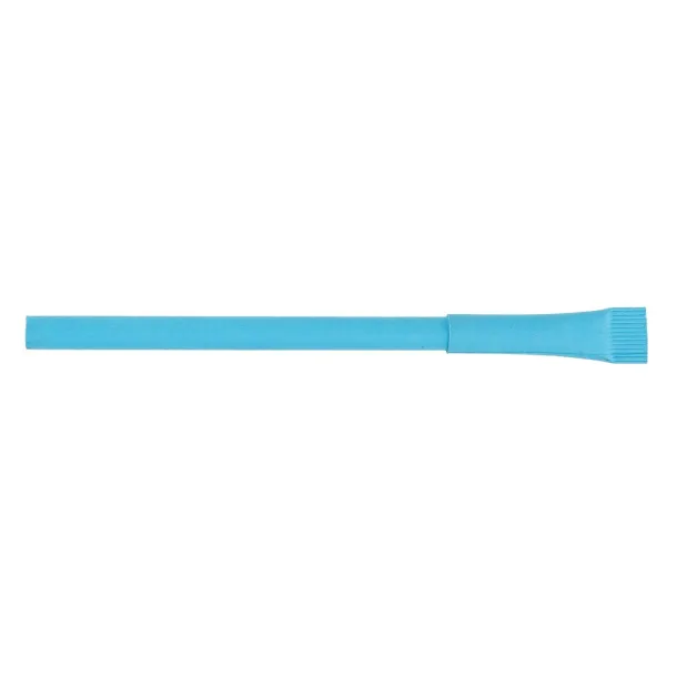 Ball pen made of rolled paper with cap Plava