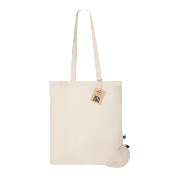  Cotton foldable shopping bag 120 g/m² beige