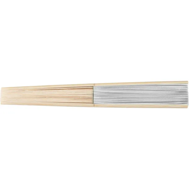  Bamboo hand fan Bijela
