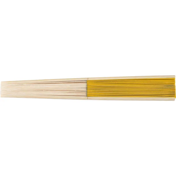  Bamboo hand fan Žuta