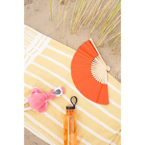  Bamboo hand fan Narančasta