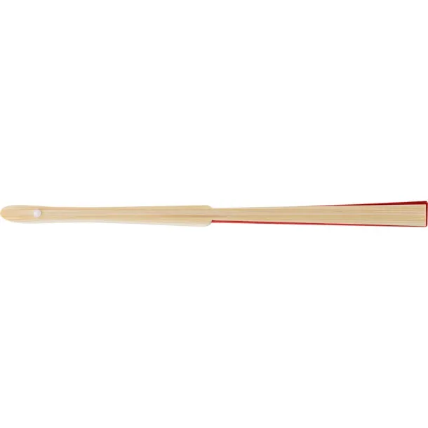  Bamboo hand fan Crvena