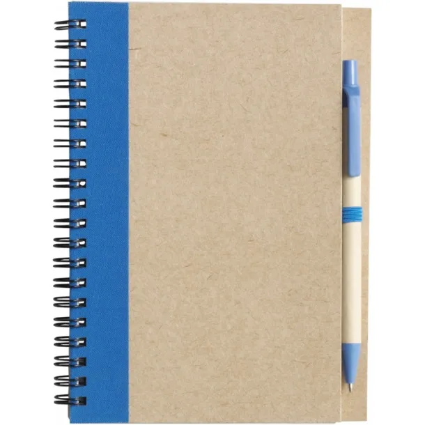  Notebook approx. A5 with ball pen Plava