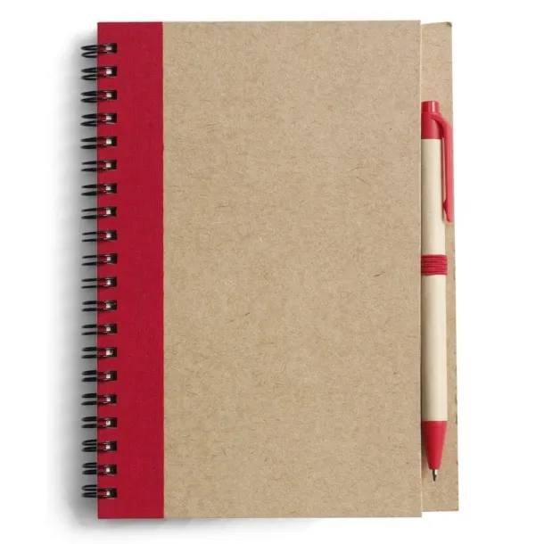  Notes s kemijskom olovkom, cca A5 Crvena