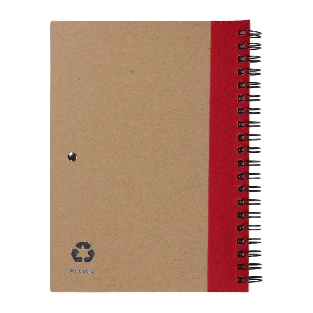  Notebook approx. A5 with ball pen Crvena