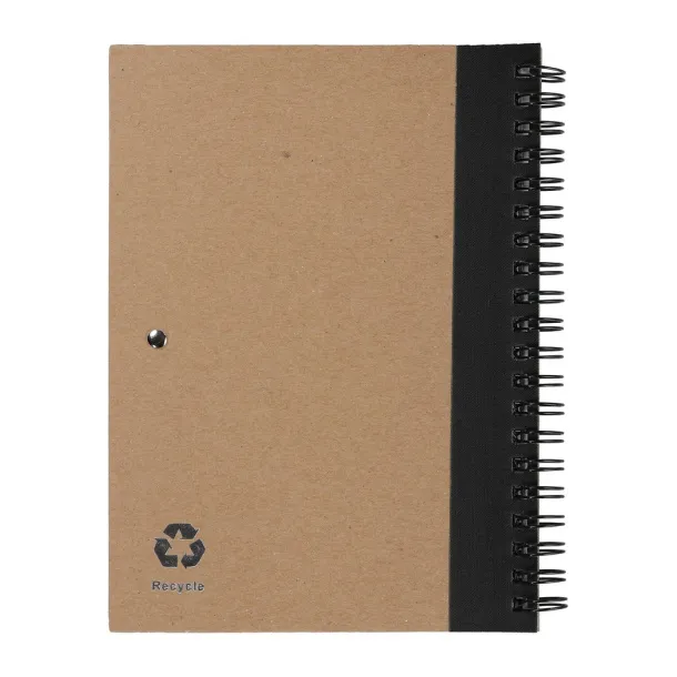  Notebook approx. A5 with ball pen Crna