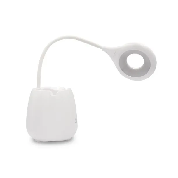  Desk lamp, wireless speaker 3W, phone stand, pen holder Bijela