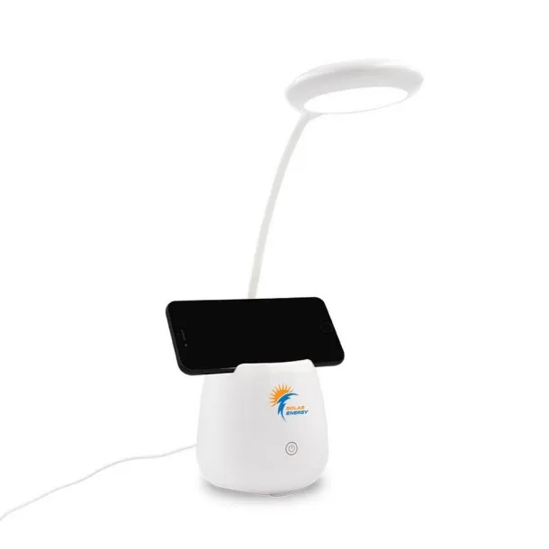  Desk lamp, wireless speaker 3W, phone stand, pen holder Bijela
