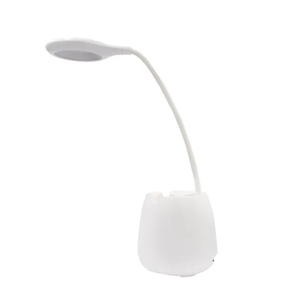 Desk lamp, wireless speaker 3W, phone stand, pen holder Bijela
