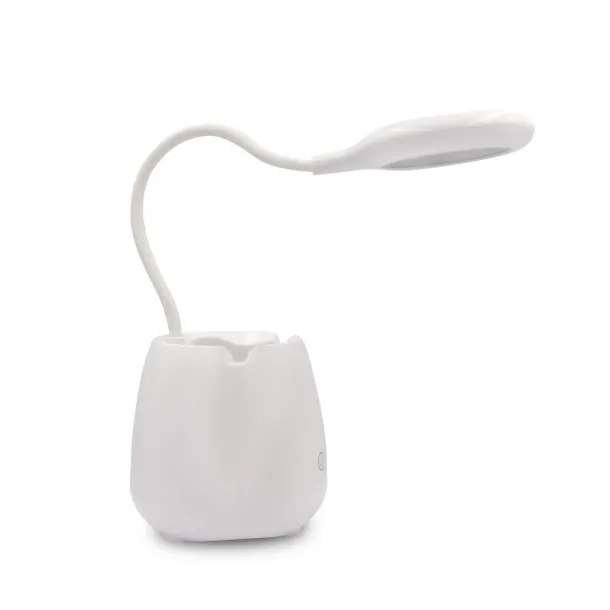  Desk lamp, wireless speaker 3W, phone stand, pen holder Bijela