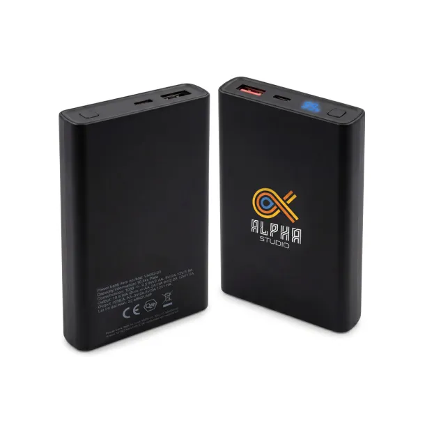 Nils prijenosna baterija, 10 000 mAh Crna