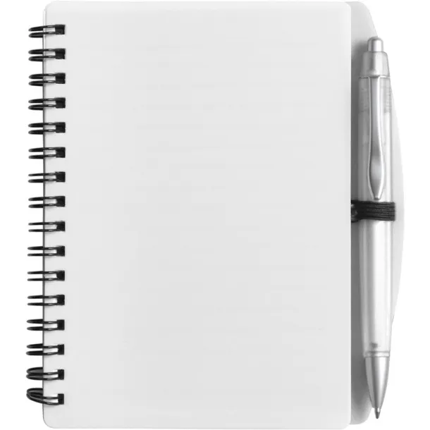  Notebook approx. A6 with ball pen Bijela