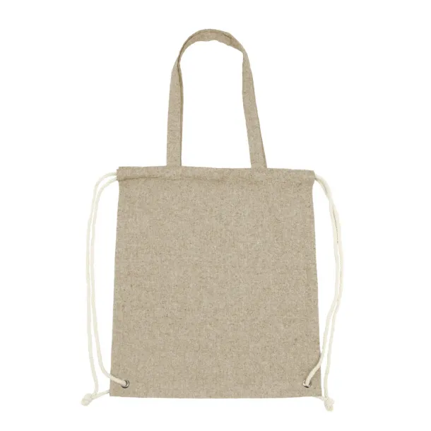 Jamarion 2 u 1 torba s vezicama za kupovinu od recikliranog pamuka - 140 g/m2. beige