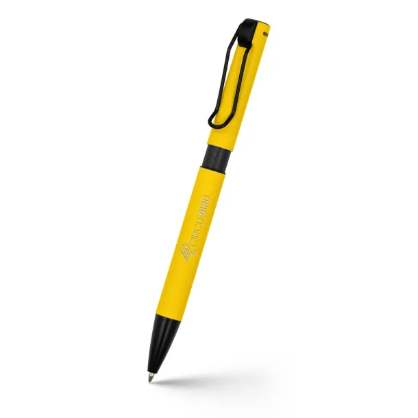 Amara Ball pen with cord clip Žuta