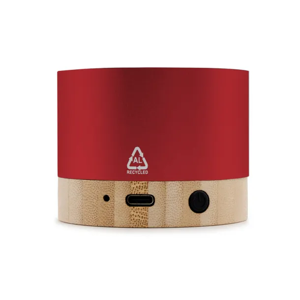 Jaquann Recycled aluminium wireless speaker 3W Crvena