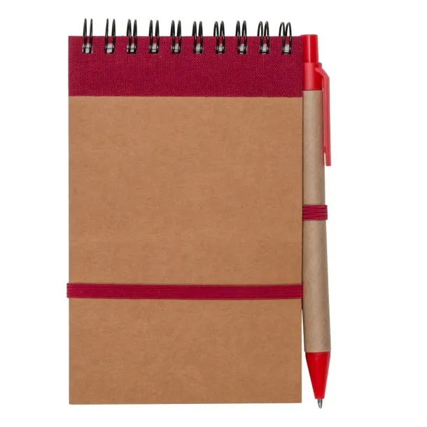  Notebook approx. A6 with ball pen Crvena