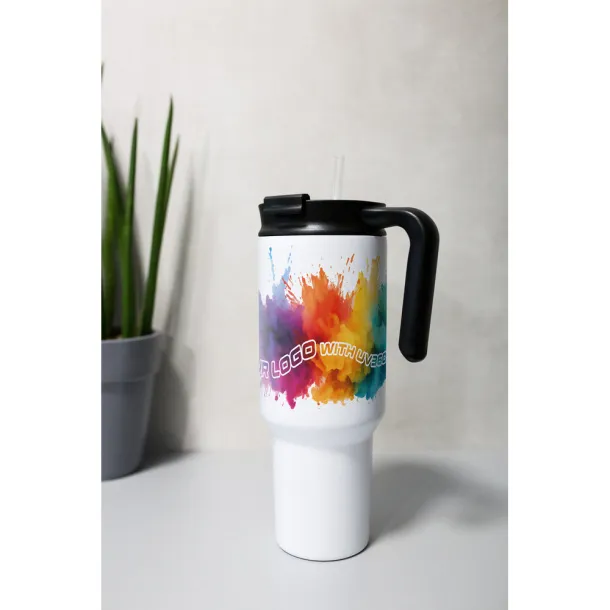AIR GIFTS ONLY termo šalica s ergonomskom ručkom, 1100 ml Bijela