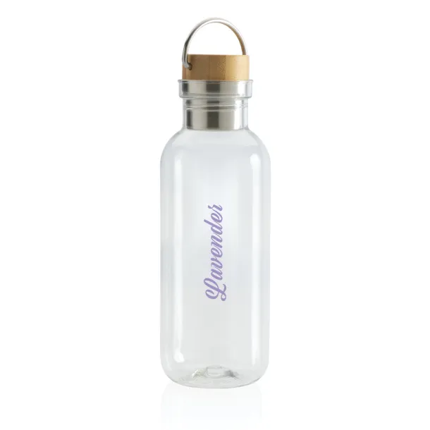  GRS RPET bottle with FSC bamboo lid and handle - XD Collection Transparent 