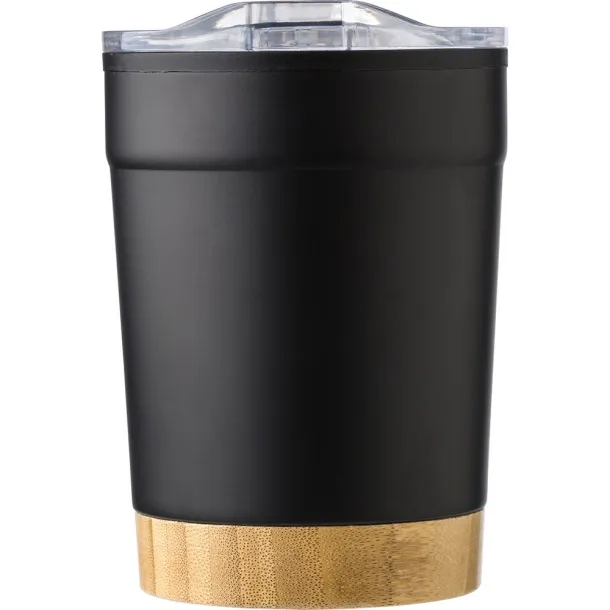  Thermo mug 300 ml with bamboo detail Crna