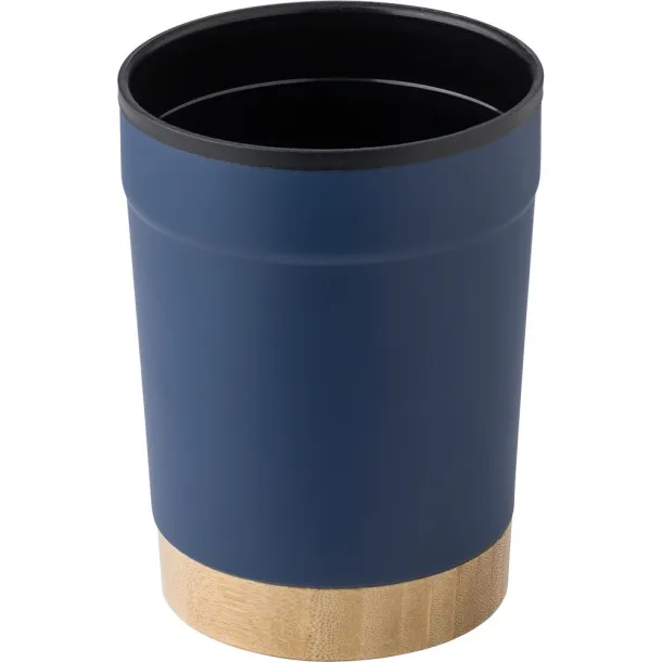  Termo šalica s dijelom od bambusa, 300 ml Mornarski plava