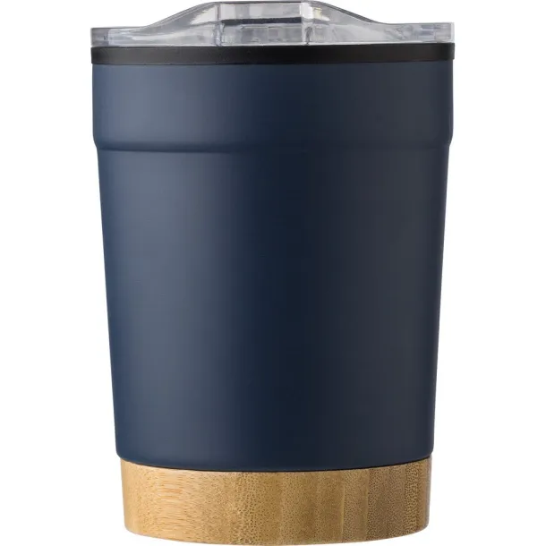  Termo šalica s dijelom od bambusa, 300 ml Mornarski plava