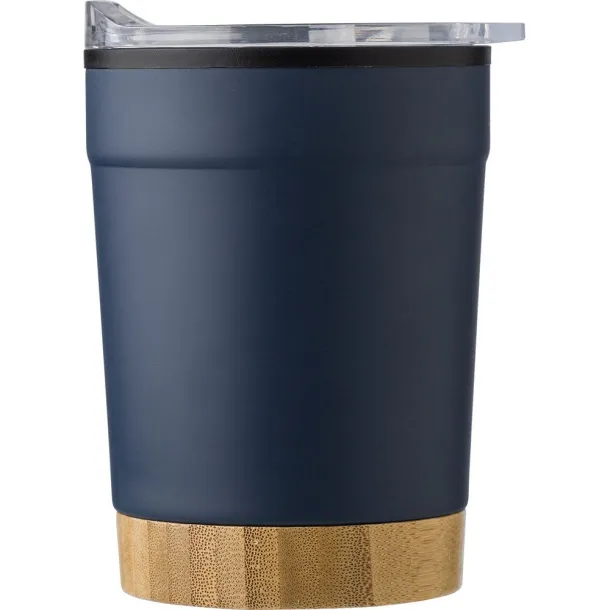  Termo šalica s dijelom od bambusa, 300 ml Mornarski plava