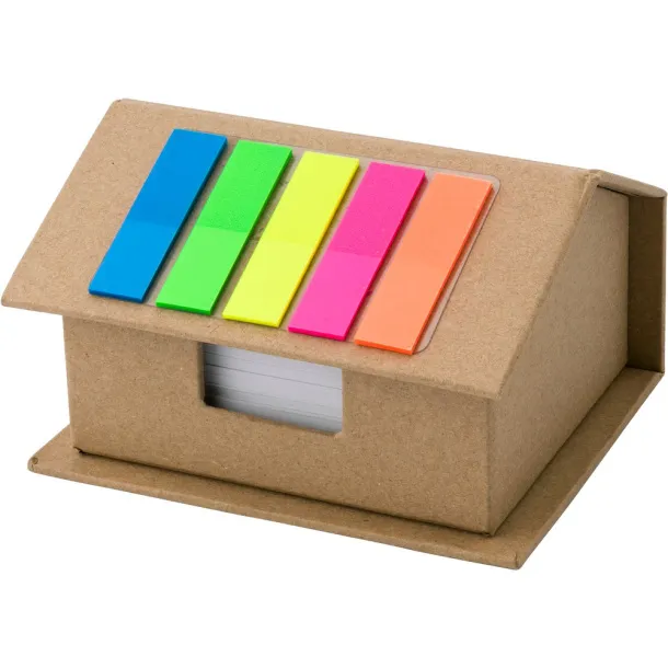 Memo holder "house", notebook, sticky notes Neutral