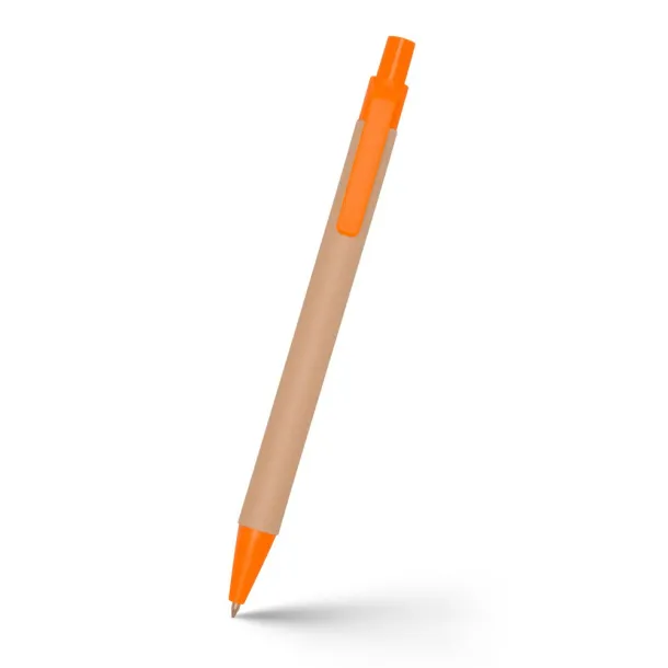  Recycled cardboard ball pen Narančasta