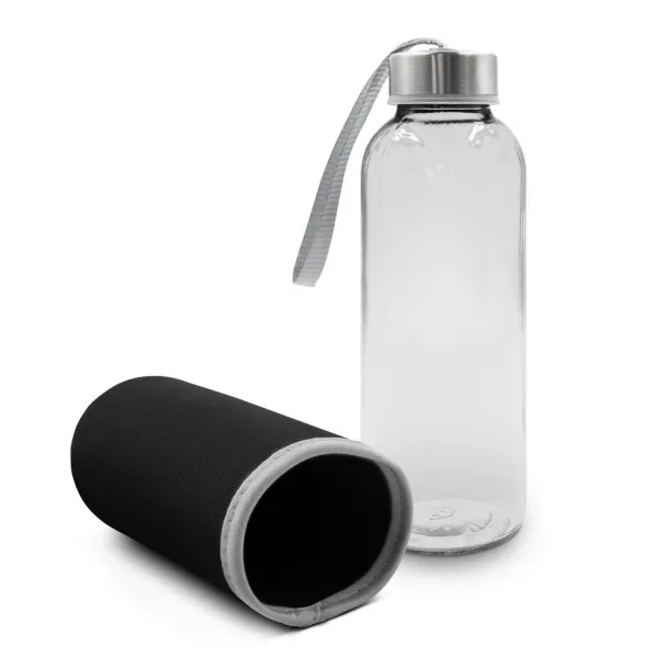  Staklena sportska boca 420ml Crna