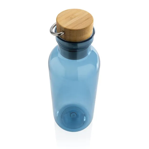  GRS RPET boca s poklopcem od FSC bambusa s ručkom, 680ml - XD Collection Plava