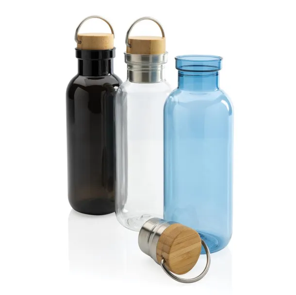  GRS RPET boca s poklopcem od FSC bambusa s ručkom, 680ml - XD Collection Plava