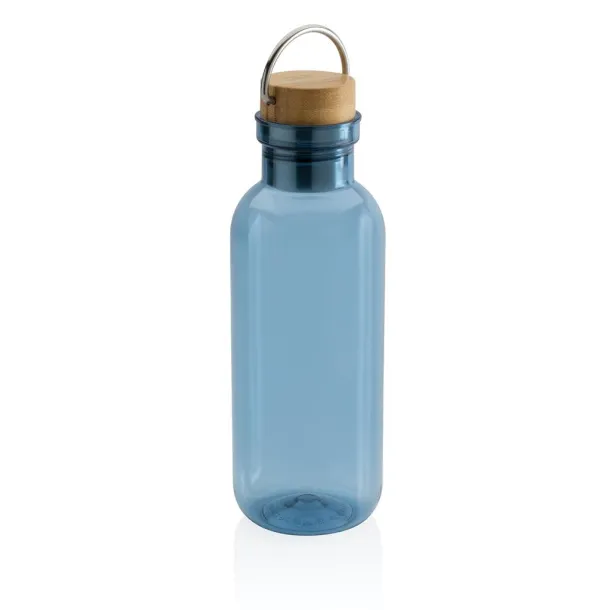  GRS RPET boca s poklopcem od FSC bambusa s ručkom, 680ml - XD Collection Plava